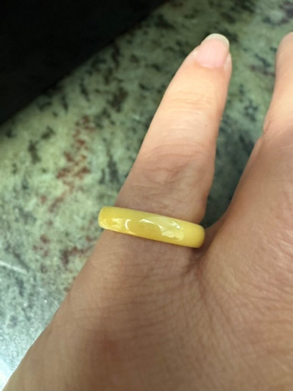 Yellow Colored Ceramic Band Ring Size 6 - New with Tags
